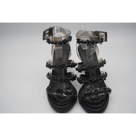 Karl Lagerfeld Paris Bristol Embellished slingback Caged Heels Size 8.5M - Picture 2 of 12